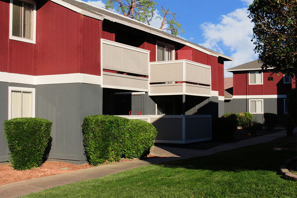 This image displays exterior photo of Andover Place Apartments